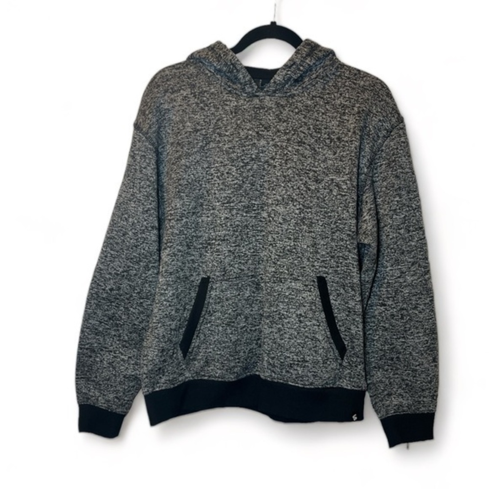 SOUTHPOLE Youth Hoodie XL Pepper Mix Kangaroo‎ Pocket Leather Sleeve Logo
